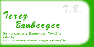 terez bamberger business card